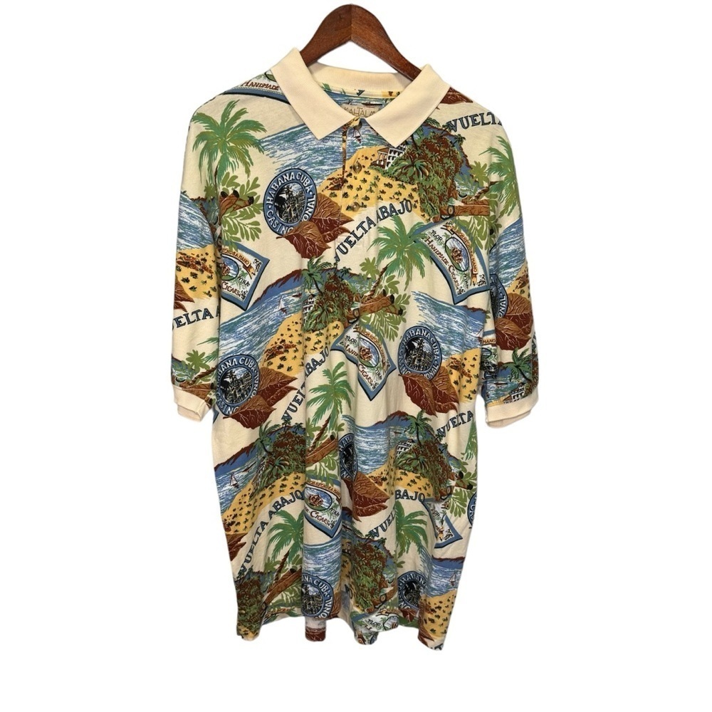 Kahala Hawaiian Islands Havana Cuba Cigar Tabacco Caribbean 100% Cotton Size XL